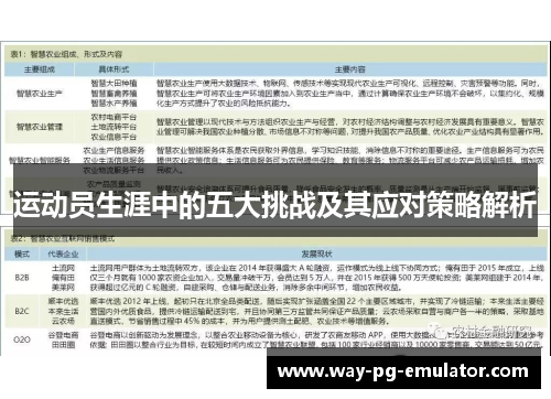 运动员生涯中的五大挑战及其应对策略解析